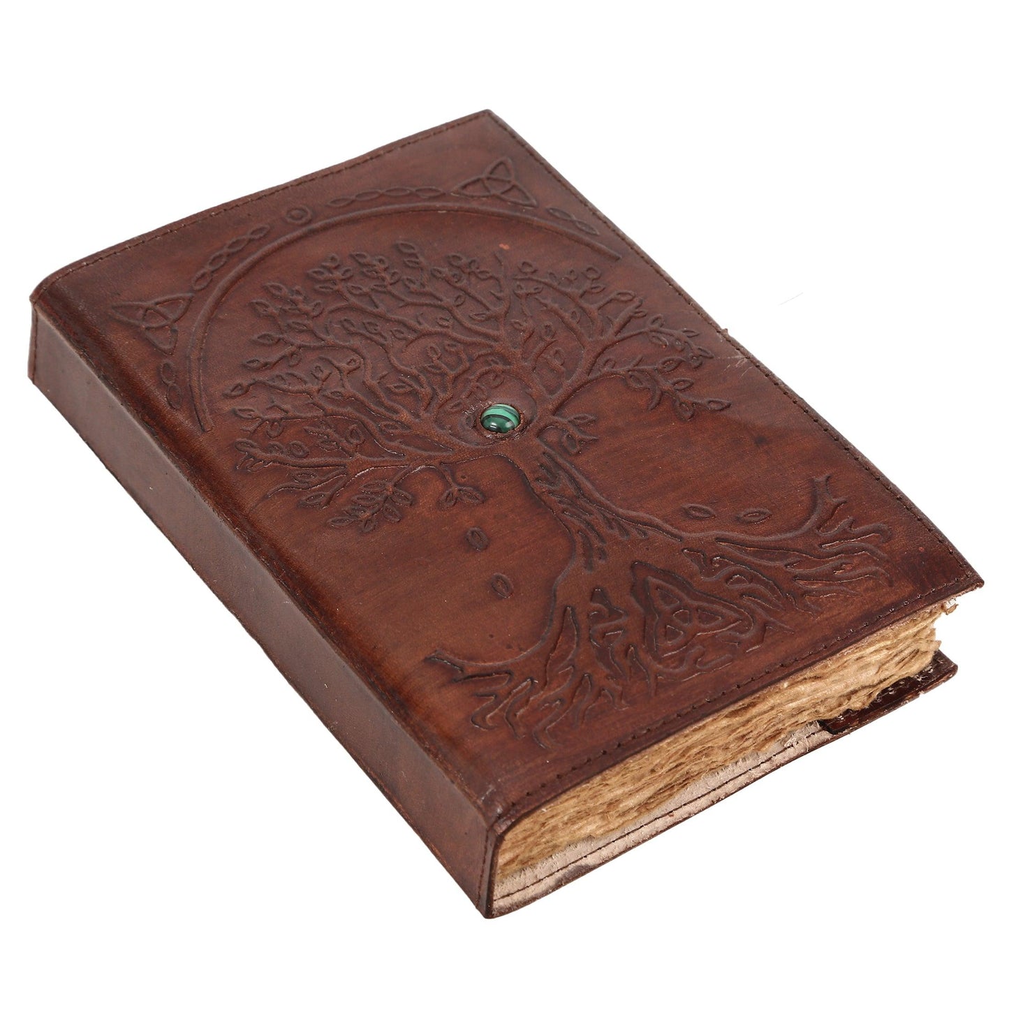 Tree of Life Leather Journal — Handmade Notebook for Faith, Prayer & Creativity