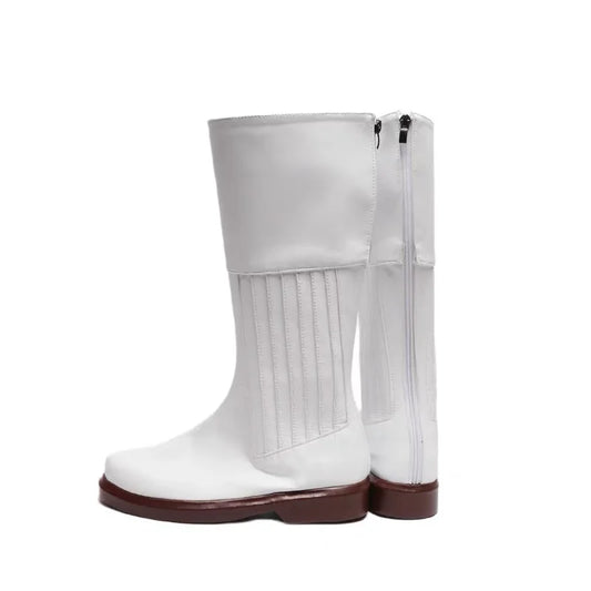 Princess Leia White Cosplay Shoes Boots