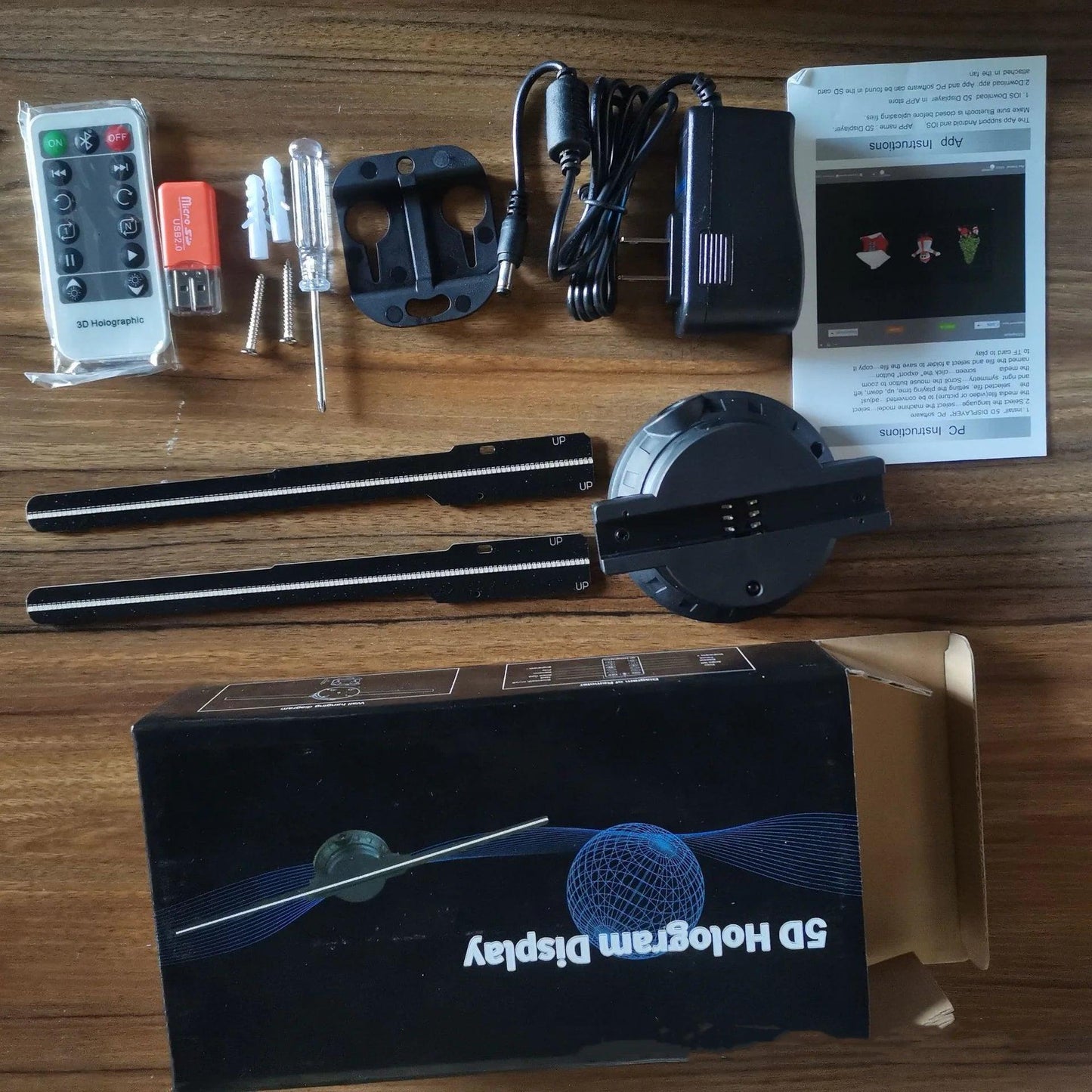 3-D Holographic LED Display Fan — Spectacular Visual & Audio Showcase