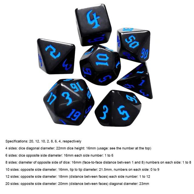 Gaming LED Dice Set - From Galaxies to Genesis