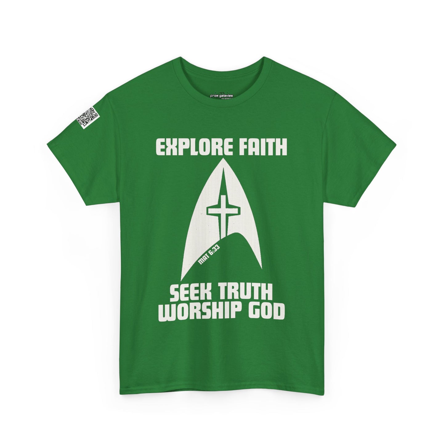 Explore Faith, Seek Truth, Worship God Cotton Tee