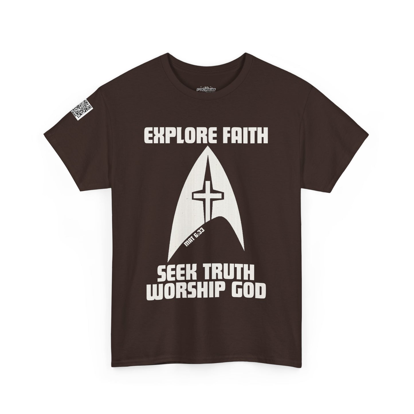Explore Faith, Seek Truth, Worship God Cotton Tee