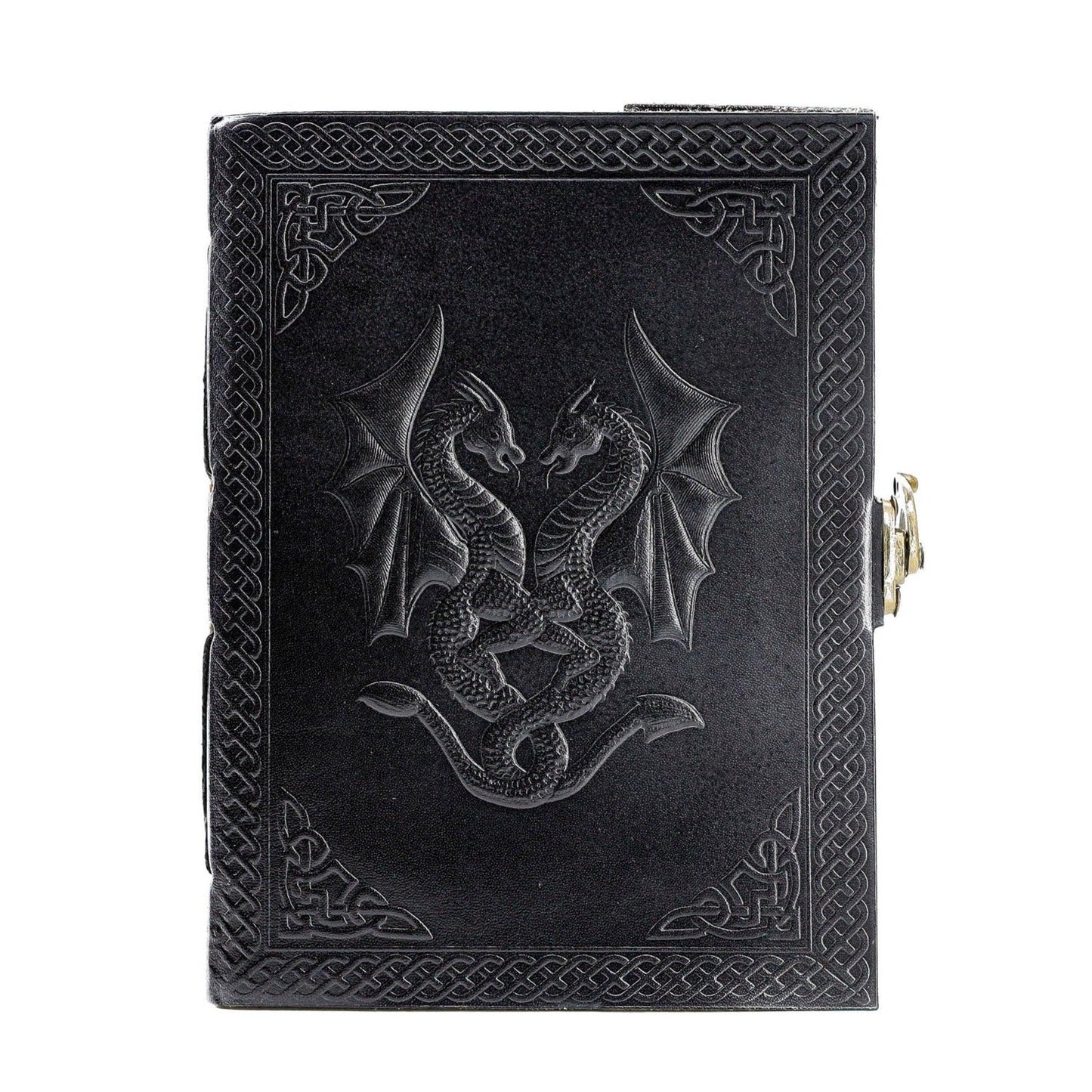 Double Dragon Journal — Refillable Leather Notebook for Stories & Scriptures