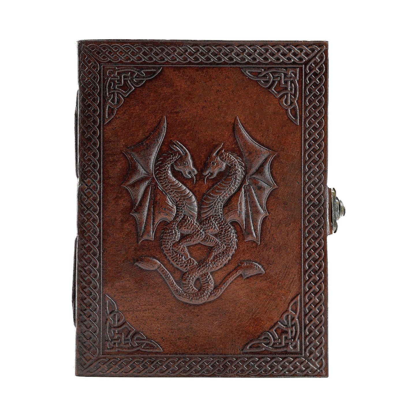 Double Dragon Journal — Refillable Leather Notebook for Stories & Scriptures