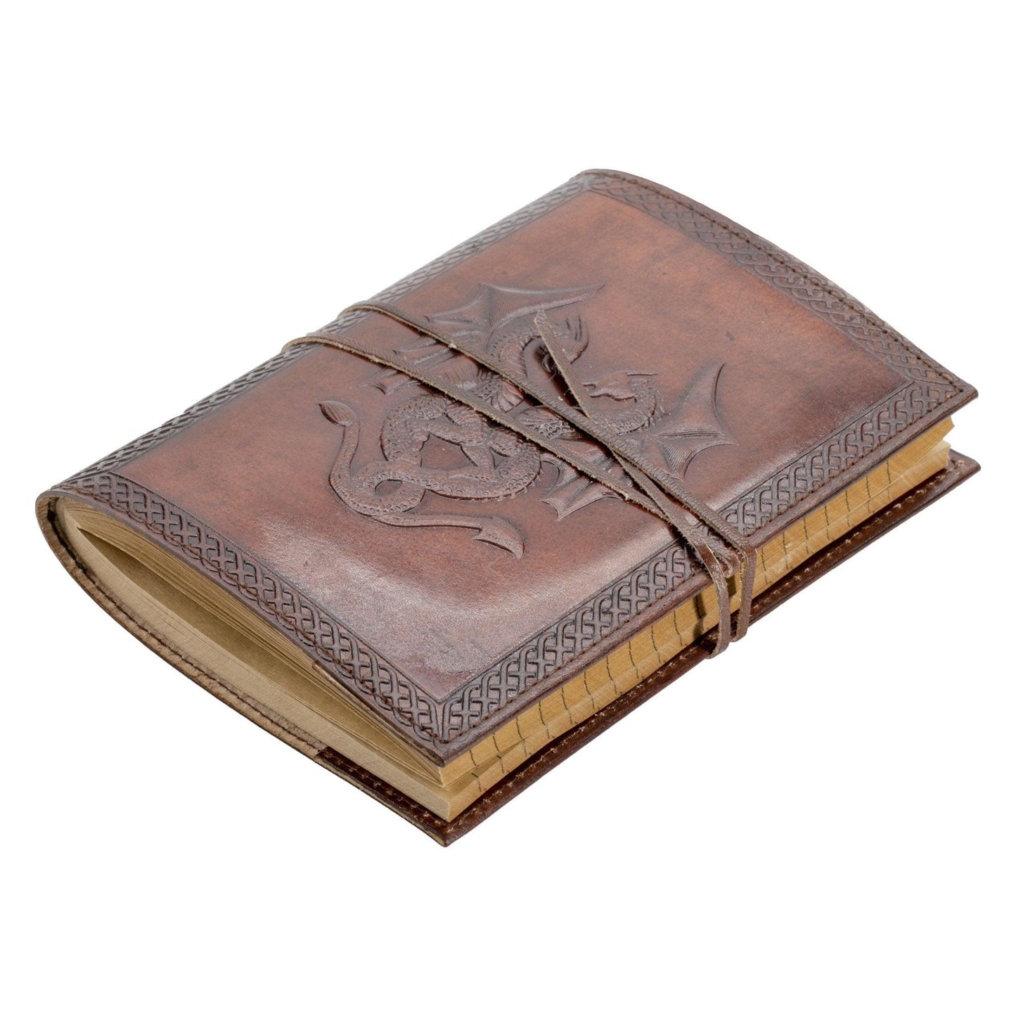 Double Dragon Journal — Refillable Leather Notebook for Stories & Scriptures