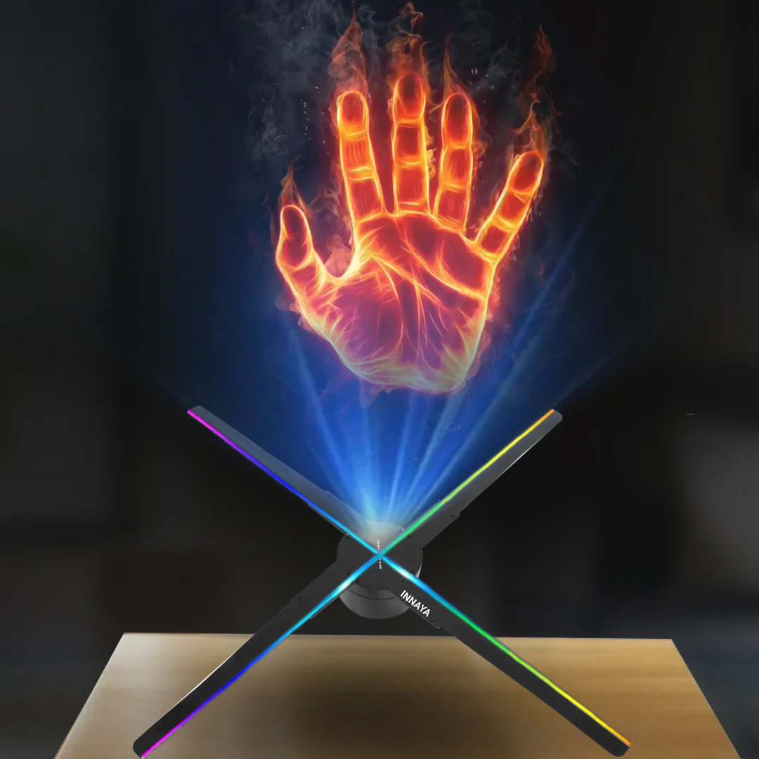 3-D Holographic Display Fan — LED Visual & Audio Spectacle | From Galaxies to Genesis