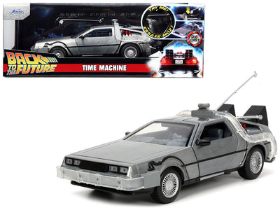 DeLorean Brushed Metal Time Machine with Lights 