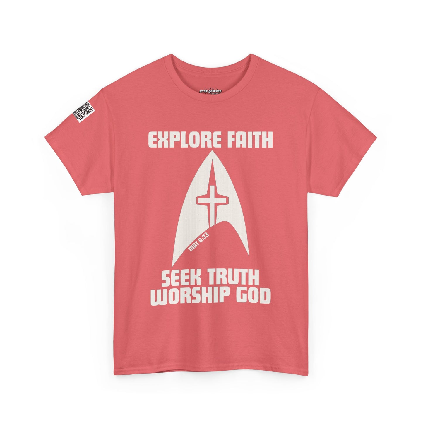 Explore Faith, Seek Truth, Worship God Cotton Tee