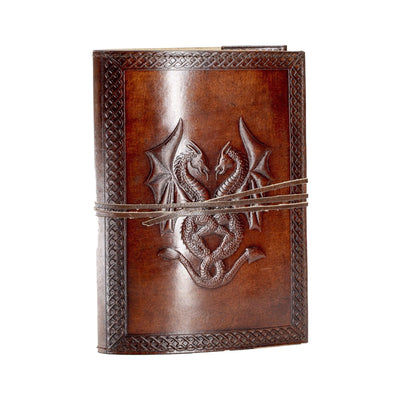 Handmade Leather Double Dragon Journal