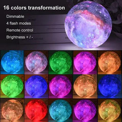 Galaxy Moon Lamp - From Galaxies to Genesis