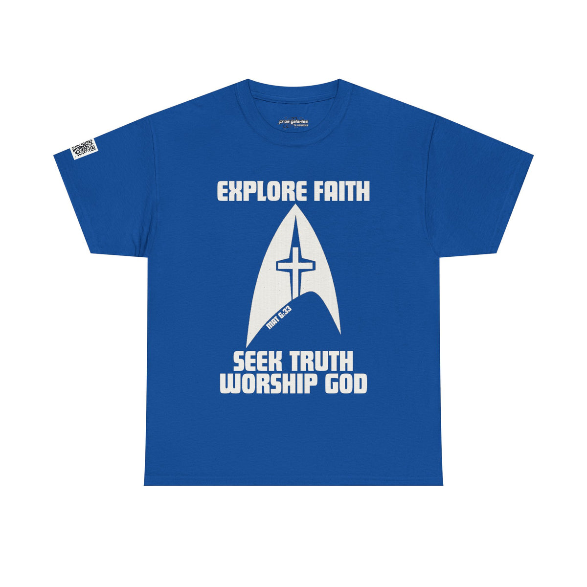 Faith-Seek-Worship T-Shirt-Blue