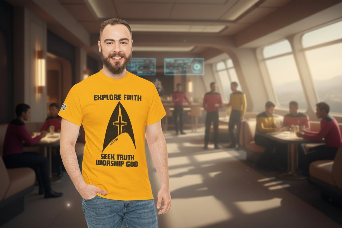 Man in Faith-Seek-Worship T-Shirt