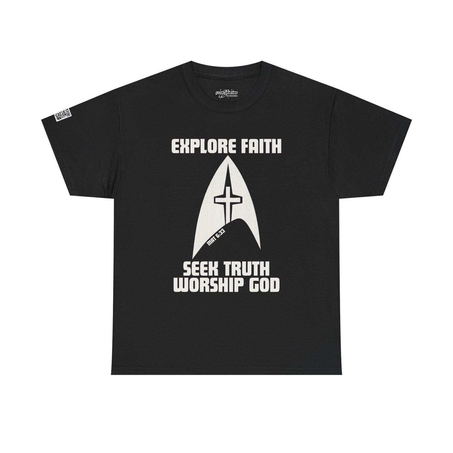 Explore Faith, Seek Truth, Worship God Cotton Tee
