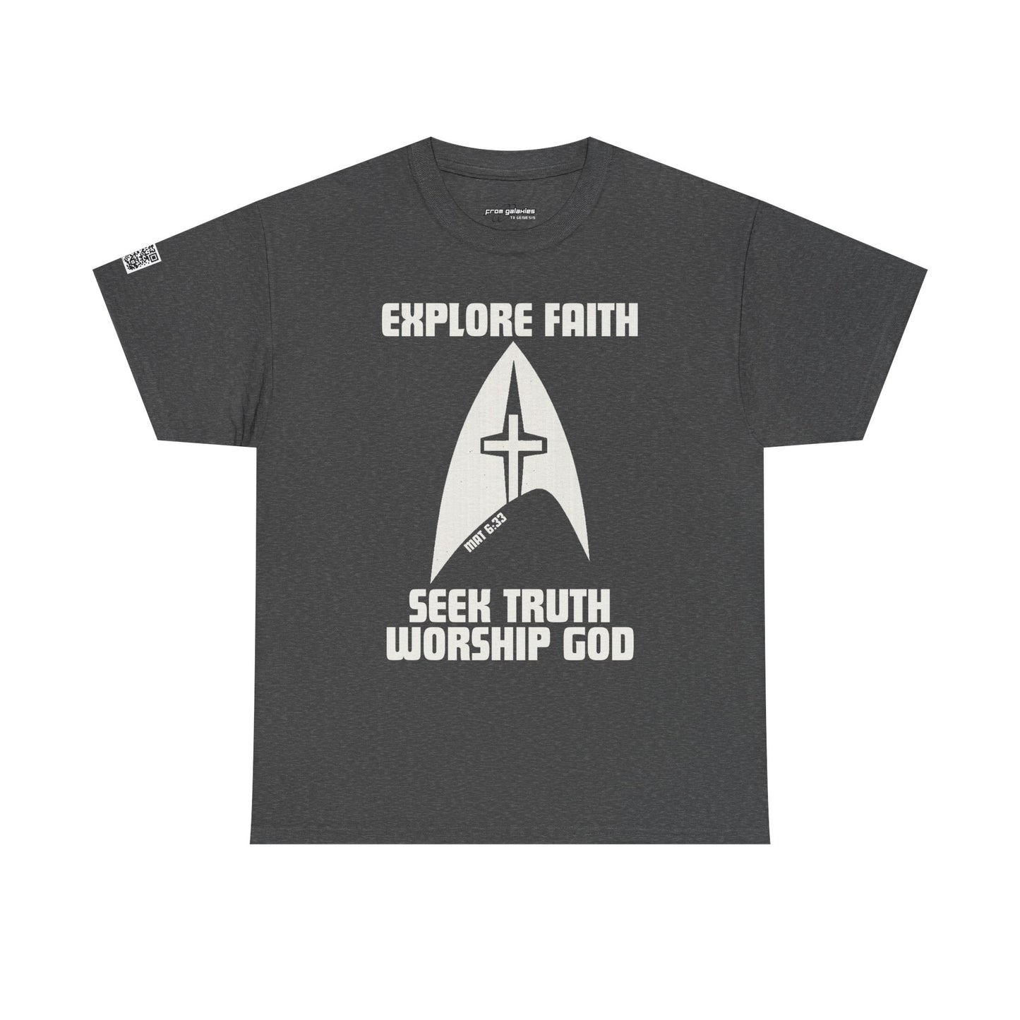 Explore Faith, Seek Truth, Worship God Cotton Tee