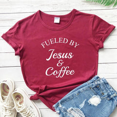 Fueled By Jesus & Coffee T-shirt - From Galaxies to Genesis