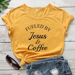 Fueled By Jesus & Coffee T-shirt - From Galaxies to Genesis