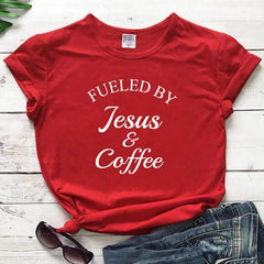 Fueled By Jesus & Coffee T-shirt - From Galaxies to Genesis