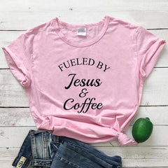 Fueled By Jesus & Coffee T-shirt - From Galaxies to Genesis