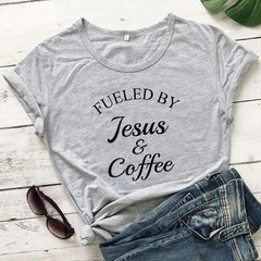 Fueled By Jesus & Coffee T-shirt - From Galaxies to Genesis