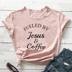 Fueled By Jesus & Coffee T-shirt - From Galaxies to Genesis