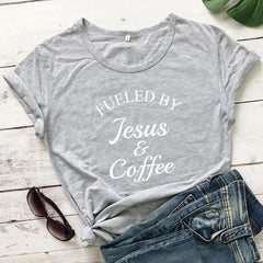 Fueled By Jesus & Coffee T-shirt - From Galaxies to Genesis