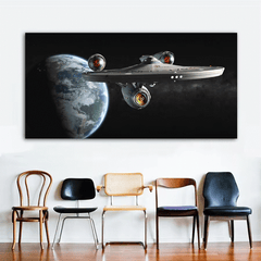 Star Trek Enterprise Canvas Wall Art - From Galaxies to Genesis