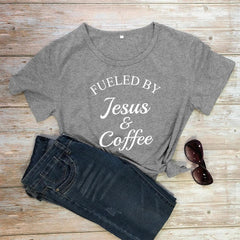 Fueled By Jesus & Coffee T-shirt - From Galaxies to Genesis