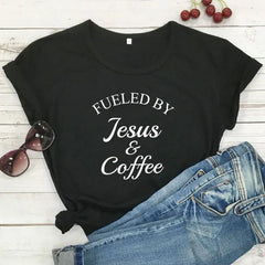 Fueled By Jesus & Coffee T-shirt - From Galaxies to Genesis