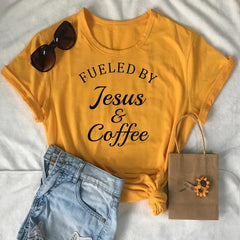 Fueled By Jesus & Coffee T-shirt - From Galaxies to Genesis