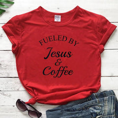 Fueled By Jesus & Coffee T-shirt - From Galaxies to Genesis