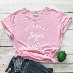 Fueled By Jesus & Coffee T-shirt - From Galaxies to Genesis