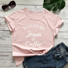 Fueled By Jesus & Coffee T-shirt - From Galaxies to Genesis