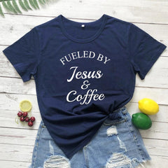 Fueled By Jesus & Coffee T-shirt - From Galaxies to Genesis