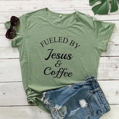 Fueled By Jesus & Coffee T-shirt - From Galaxies to Genesis