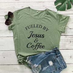 Fueled By Jesus & Coffee T-shirt - From Galaxies to Genesis