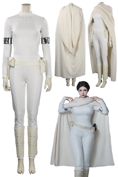 Padme Cosplay Cloak Battle Suit