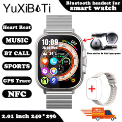 Smart Watch 2 in 1 With Earphone