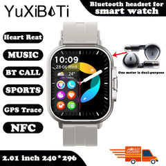 Smart Watch 2 in 1 With Earphone