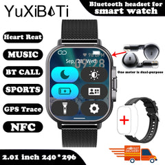 Smart Watch 2 in 1 With Earphone