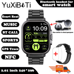 Smart Watch 2 in 1 With Earphone