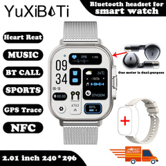 Smart Watch 2 in 1 With Earphone