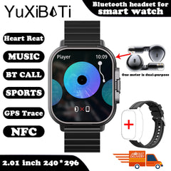 Smart Watch 2 in 1 With Earphone