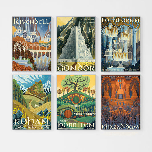 Lord of the Rings Middle Earth Landscape Canvas Posters