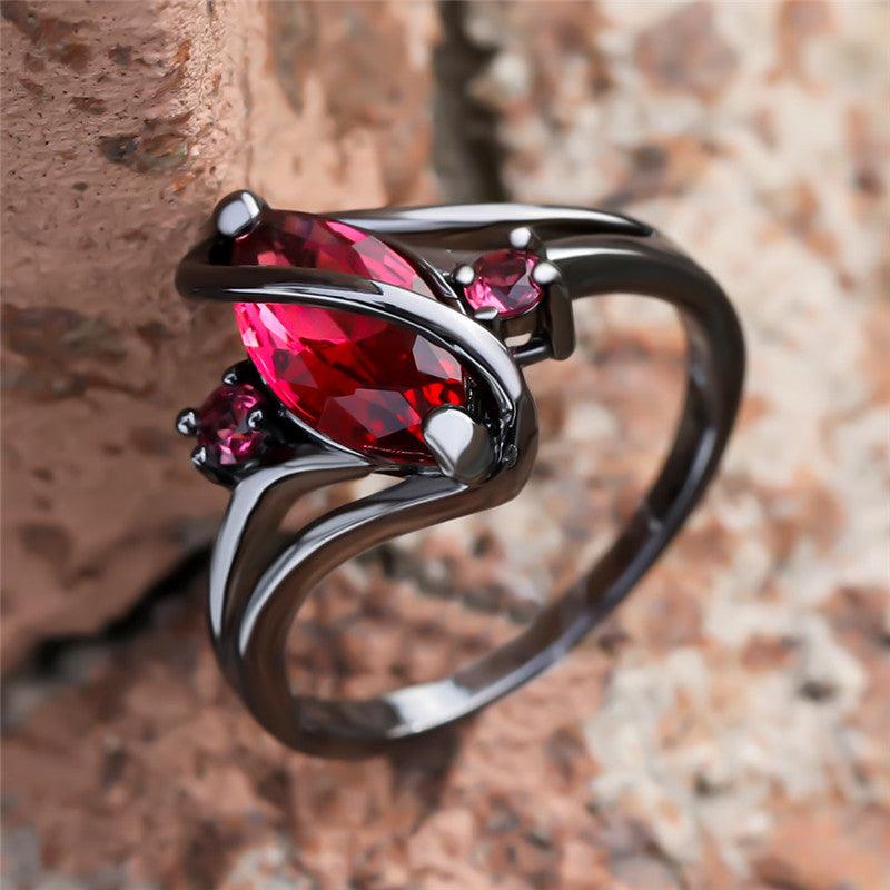 Black Gold Crystal Ring - From Galaxies to Genesis