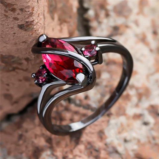 Black Gold Crystal Ring - From Galaxies to Genesis