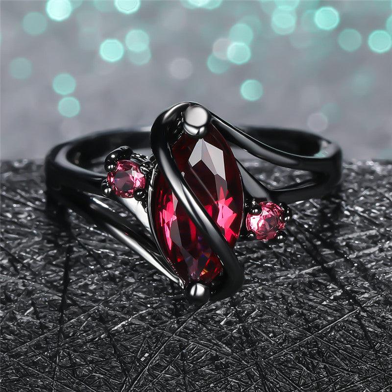 Black Gold Crystal Ring - From Galaxies to Genesis
