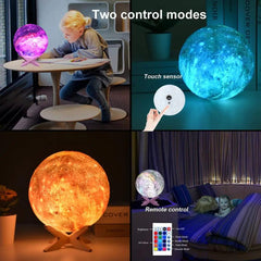 Galaxy Moon Lamp - From Galaxies to Genesis