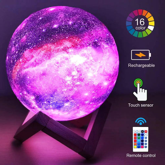 Galaxy Moon Lamp - From Galaxies to Genesis