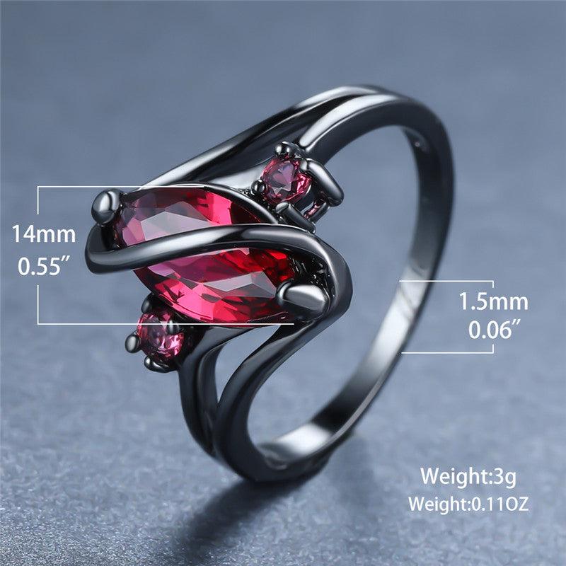 Black Gold Crystal Ring - From Galaxies to Genesis