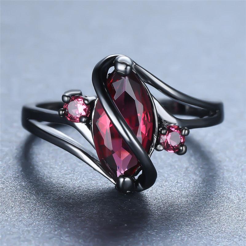 Black Gold Crystal Ring - From Galaxies to Genesis